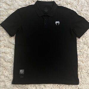 Venum Black Polo Shirt with Logo
